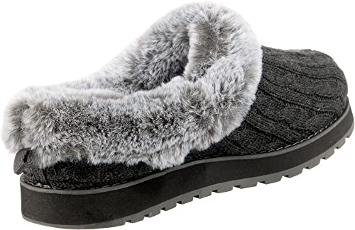 SKECHERS WOMEN'S BOBS KEEPSAKES ICE ANGEL SLIPPER SIZE WOMEN 11 CHARCOAL - Like New