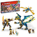 LEGO 71796 NINJAGO THE ELEMENTAL DRAGON AGAINST EMPRESS' ROBOT - MULTI - Like New
