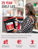 READY WISE READYWISE READYWISE - VARIETY PACK BUCKET, 104 SERVINGS - RED/BLACK - Brand New