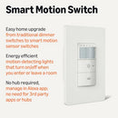 AMAZON BASICS SMART MOTION SENSOR DIMMER SWITCH SINGLE POLE WORKS WITH ALEXA - Brand New