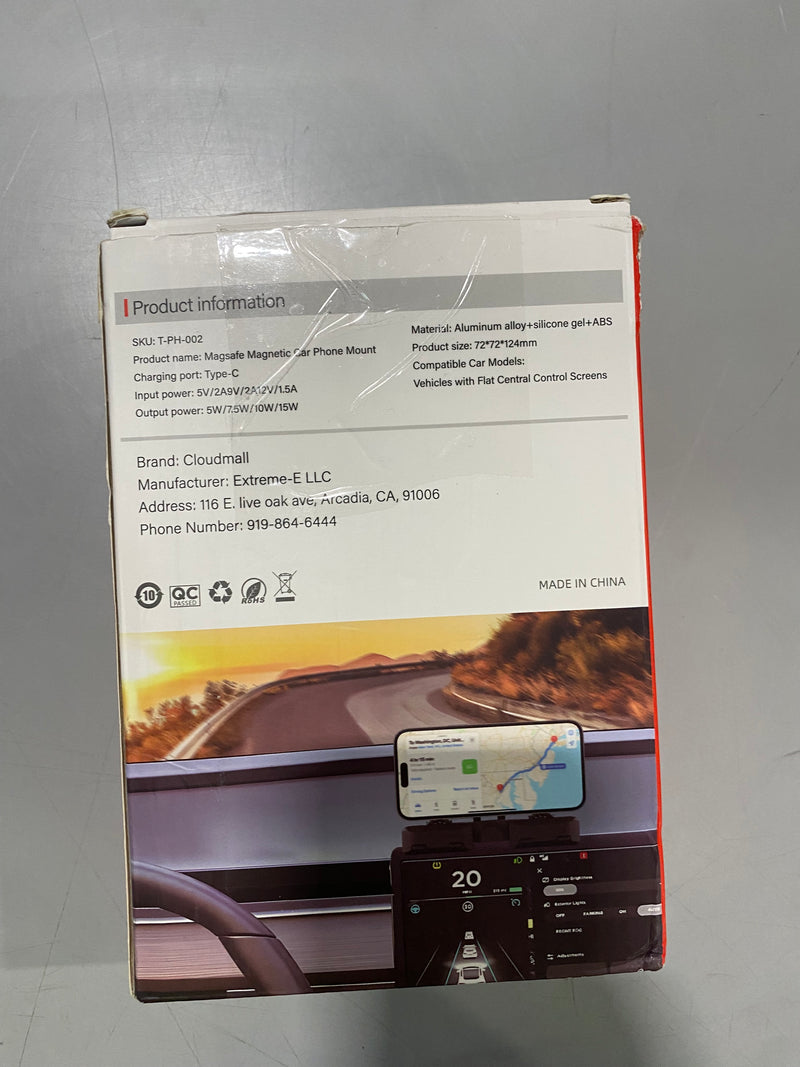 CLOUDMALL MAGSAFE MAGNETIC CAR PHONE MOUNT ACCURATE ADSORPTION - BLACK - Like New