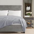 BK6386GYKG-4500 Vince Camuto Classic 100% Basket Woven Cotton King Blanket Gray - Like New