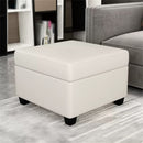 Wikkasseir Footstool Multifunctional Storage Stool Can Sit BJ-SF0003 - White - Like New