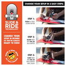 3-in-1 Skateboard Trick, Cruiser & Trainer Set, Slide & Ride Tech | 3-in-1 Red - Like New