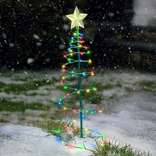 TOUCH OF ECO SOLAR CHRISTMAS TREE DECORATION LIGHT 1 PACK WARM WHITE GREEN Like New