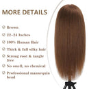 Opini 100% Real Human Hair Mannequin Head for Hairstyle Curling Practice - Brand New