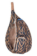 KAVU MINI ROPE BAG COTTON CROSSBODY SLING CHEVRON SHORE - CHEVRON SHORE - Like New