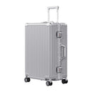 ANYZIP LUGGAGE PC+ABS ALUMINUM FRAME ZIPPERLESS CHECKED LUGGAGE 24" - SILVER - Like New