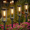 BITPOTT OUTDOOR SOLAR PATHWAY LIGHTS 6 PACK WARM WHITE PW-T-006 - BLACK - Like New