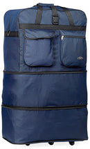 CLOUD NINE ROUNDTRIP EXPANDABLE ROLLING WHEELED DUFFLE BAG SPINNER 40" - BLUE - Like New