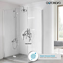 gotonovo Polished Chrome Exposed Pipe Bathroom Shower System Wall Mount 8’’ - Brand New