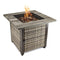 ENDLESS SUMMER AIDEN BROWN 30” SQUARE GAS FIRE TABLE GAD15320ES - BROWN - Like New