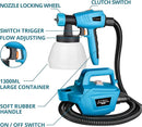 Tilswall 800W HVLP Paint Sprayer High Power Electric Spray Gun 3 Nozzle - BLUE Like New