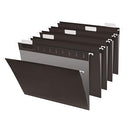 OFFICE DEPOT HANGING FILE FOLDERS 1/5-CUT LETTER SIZE PACK OF 25 FOLDERS BLACK - Brand New