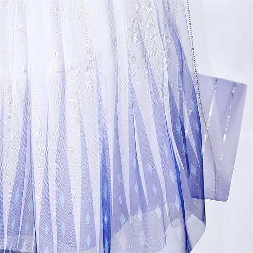 JERRIS APPAREL PRINCESS COSTUME DRESS FOR KIDS, SIZE 4T - WHITE/PURPLE - Like New