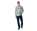 HUK KC PRINTED LEEWARD LONG SLEEVE CREW MEN'S TECH SHIRT SIZE: XL - HARBOR MIST - Brand New