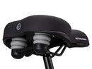 SCHWINN COMFORT BIKE SEAT MEN WOMEN REPLACEMENT SADDLE SEAT POST - BLACK - Like New