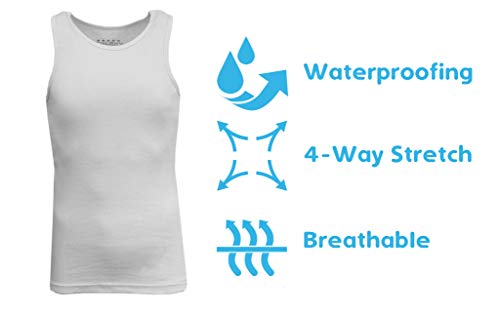 GALAXY BY HARVIC MENS HEAVY-WEIGHT RIBBED TANK TOP - SIZE: MEN L - WHITE - Brand New