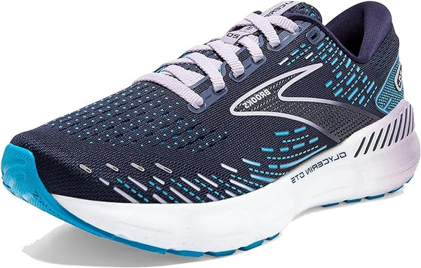 Brooks Women's Glycerin GTS 20 Running Shoe PEACOAT/OCEAN/PASTEL LILAC Size 8.5 - Like New