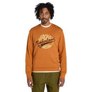 TB0A5MAJ Timberland Men's Brand Carrier Graphic Crew Leather Brown L - Brand New