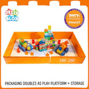 JELLY BLOX CONSTRUCTION SITE SET INCLUDES 75 PIECES TODDLER PRESCHOOL MULTI - Like New