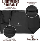 BEAR&BARK TOP LOAD DUFFLE BAG, MEDIUM CANVAS MILITARY 34X20- 55L - BLACK - Like New