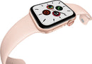 APPLE WATCH SERIES 5 GPS + LTE 44mm GOLD ALUMINUM CASE WITH PINK SAND SPORT BAND - Like New