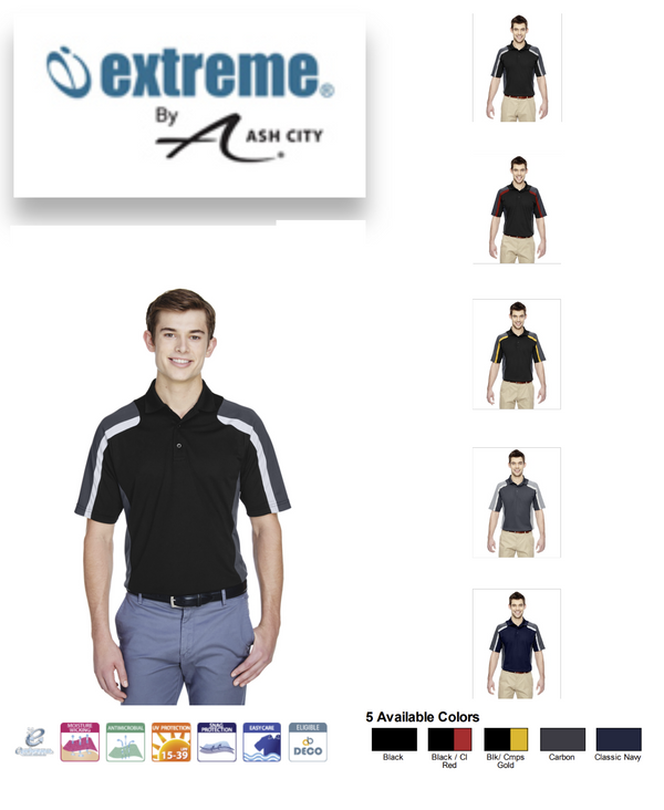 85119 Extreme Men's Eperformance Strike Colorblock Polo - Brand New