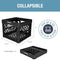 CLEVERMADE COLLAPSIBLE 25L (6 GAL) STACKABLE STORAGE BINS 8034174 - BLACK - Like New