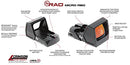 Crimson Trace RAD Micro Compact Open Reflex Pistol Sight - Black - Like New
