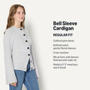 AMAZON ESSENTIALS WOMEN'S REGULAR FIT LONG SLEEVE CARDIGAN LIGHT GREY HEATHER S - Brand New