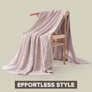 UGG LUNA COTTON THROW BLANKET, KNIT BLANKET, 50" X 70", 38816 PINK - PINK - Like New