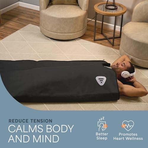 LIFEPRO INFRARED SAUNA BLANKET PORTABLE FAR INFRARED AT HOME SAUNA BLANKET BLACK - Like New
