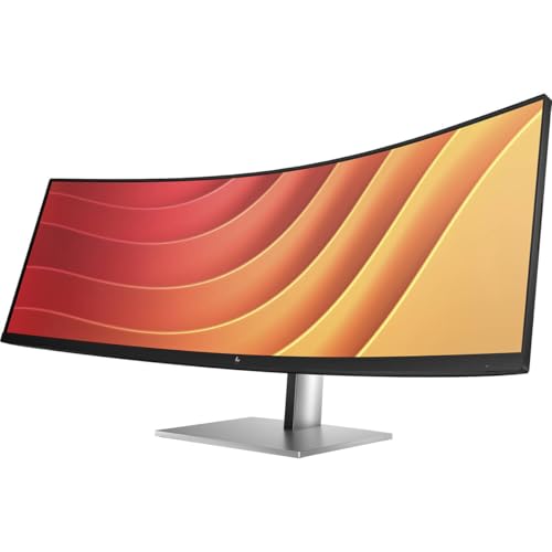 HP E45C G5 45" CLASS DUAL QUAD HD DQHD CURVED SCREEN LED MONITOR - BLACK, SILVER - Like New