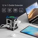 BESTEK PD 20W USB C POWER STRIP WIRELESS CHARGER BESTEK8AC+3USB+WCHARGER-BLACK - Like New