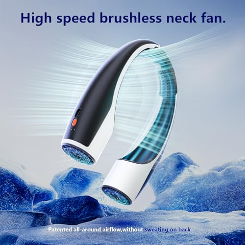 Rohent Portable Hands-Free Neck Fan - 4000mAh Battery, USB-C Rechargeable - Like New