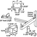 Prime-Line 221377 Track Replacement Set Wood, 24 In. (Single Pack) - Brand New