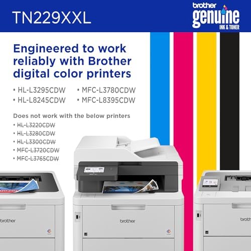 Brother Genuine TN229XXLBK Black Super High Yield Printer Toner Cartridge - Brand New