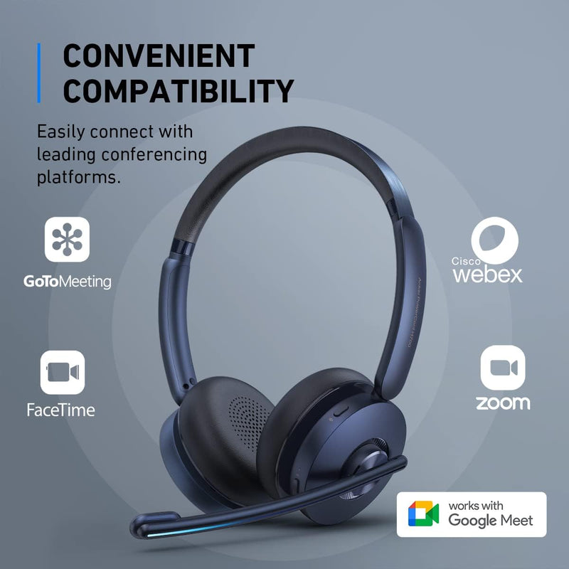 Anker PowerConf H700 Bluetooth Headset with Microphone A3510 - Black - Like New