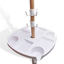 Martexi Martexi Multi-Purpose Umbrella Table Tray with 4 Cup Holders - White - Like New