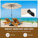 ABBA PATIO OUTDOOR 11-FT. CENTER POLE PATIO UMBRELLA W/ 8 RIBS, BEIGE - Brand New