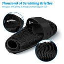 KIBHOUS SILICONE SHOWER FOOT SCRUBBER PERSONAL FOOT MASSAGE CLEANING - BLACK Like New