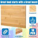 18 Pcs Wood Cutting Board Bulk Kitchen Chopping Boards Large Serving Board - Brand New