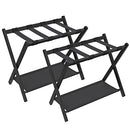 SONGMICS LUGGAGE RACKS FOR GUEST ROOM SET OF 2 SUITCASE STAND URLR003B02 - BLACK - Like New