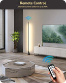 EDISHINE LED CORNER FLOOR LAMP DIMMABLE CORNER LIGHT REMOTE CONTROL - BLACK - Like New