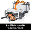 Ninja Foodi 2-IN-1 Compact Toaster Oven ST101 - Stainless Steel Like New