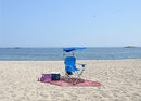 QUIK SHADE FULL SIZE SHADE FOLDING CAMPING POLYESTER ARM REST|FOLDABLE - BLUE - Like New