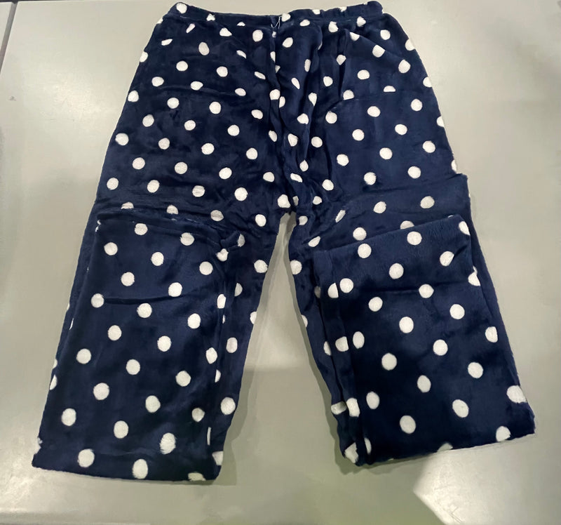 FASHION EXTRA SOFT FLEECE PAJAMAS PANTS - SIZE: WOMEN L/XL - BLUE - Brand New