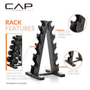 CAP DUMBBELL RACK HOME GYM SPACE-SAVING WEIGHT RACK COMPACT RK-12BIS-GR-GREEN - Like New
