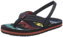 B07ZX39C44 REEF Little Ahi Boys Sandal Navy Palms Stripe Size 9 - Brand New